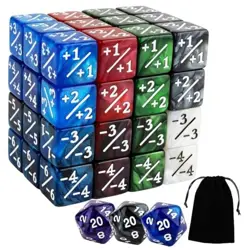 51 Pieces MTG Counter Dice Plus 1 Life Counters +1/+1 Tokens 6 Sided Dice Set - Image 1