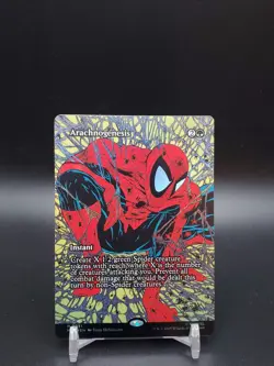 Arachnogenisis FOIL Borderless Spider-Man NM MTG - Image 1