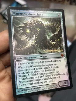 German Foil • Wurmcoil Engine • *Wurmspiralmaschine* • Promo • Mtg (1990) - Image 2