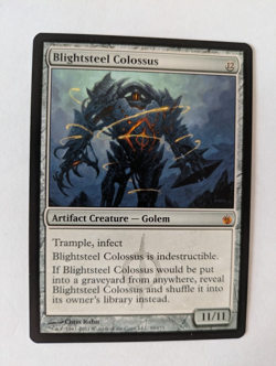 Blightsteel Colossus Mirrodin Besieged MTG NM Free shipping with tracking - Image 1