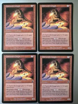 4x Chartooth Cougar (NM) Scourge Common SCG Magic the Gathering MTG Playset - Image 1