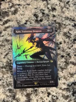 MTG English Kain, Traitorous Dragoon (Borderless) NM Foil - Image 1