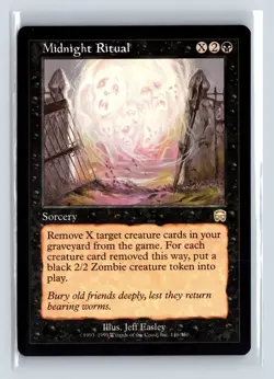 MIDNIGHT RITUAL - MTG Magic the Gathering Card - Mercadian Masques - Rare - Image 1