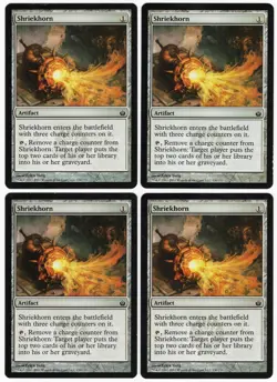 Shriekhorn x4 4x 2011 Mirrodin Besieged PLAYSET Common Artifact MTG SP - NM AZ2 - Image 1