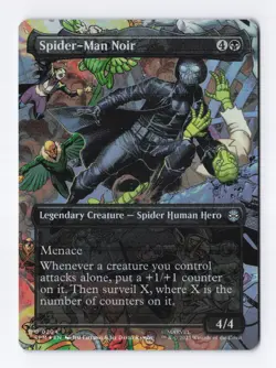 Spider-Man Noir FOIL [Borderless] #204 - MTG Marvel's Spider-Man SPM - Image 1