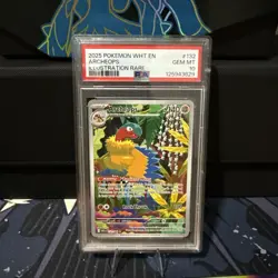 2025 POKEMON WHITE FLARE ILLUSTRATION RARE #132 ARCHEOPS PSA 10 LOW POP 1 OF 12 - Image 1