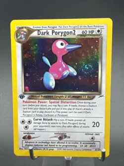 Dark Porygon2 8/105 1st Edition Holo Rare Neo Destiny Pokemon TCG LP SWIRL - Image 1