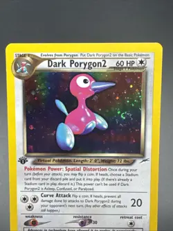 Dark Porygon2 8/105 1st Edition Holo Rare Neo Destiny Pokemon TCG LP SWIRL - Image 2