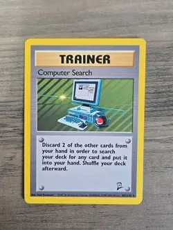 Pokemon TCG Computer Search 101/130 Base Set 2 LP - Image 1