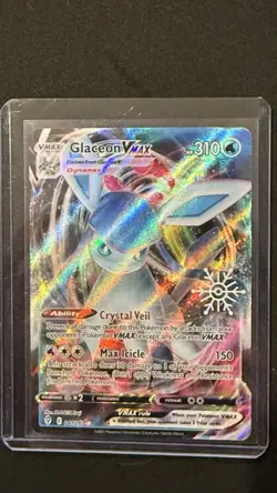 2021 Pokemon TCG - Evolving Skies - Glaceon VMAX 41/203 - Snowflake Stamp - Image 1