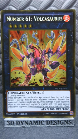 | Yugioh Number 61: Volcasaurus PGL3-EN073 1st Edition NM 🔥 | - Image 1