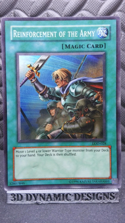 | Yugioh Reinforcement of the Army LOD-028 Super Rare Legacy Of Darkness HP | - Image 1