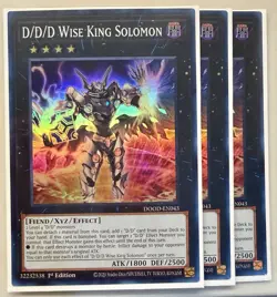 Yugioh! 3x D/D/D Wise King Solomon DOOD-EN043 Super Rare 1st Ed NM - Image 1
