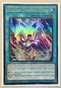 Yugioh! 1x Radiant Typhoon Chant DOOD-EN061 Ultra Rare 1st Ed NM - Image 1