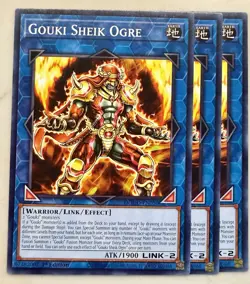 Yugioh! 3x Gouki Sheik Ogre DOOD-EN050 Common 1st Ed NM - Image 1