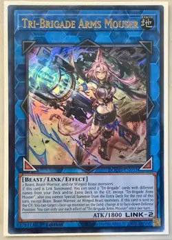 Yugioh! 1x Tri-Brigade Arms Mouser DOOD-EN051 Ultra Rare 1st Ed NM - Image 1