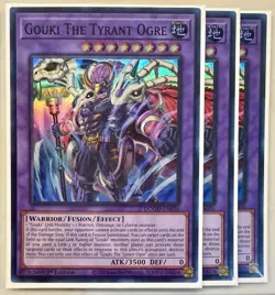 Yugioh! 3x Gouki The Tyrant Ogre DOOD-EN036 Super Rare 1st Ed NM - Image 1