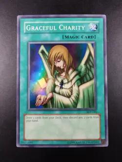 YUGIOH 2002 | GRACEFUL CHARITY | SDP-040 | NORTH AMERICAN PRINT | VG (DAMAGED) - Image 1