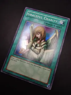 YUGIOH 2002 | GRACEFUL CHARITY | SDP-040 | NORTH AMERICAN PRINT | VG (DAMAGED) - Image 3