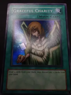 YUGIOH 2002 | GRACEFUL CHARITY | SDP-040 | NORTH AMERICAN PRINT | VG (DAMAGED) - Image 5
