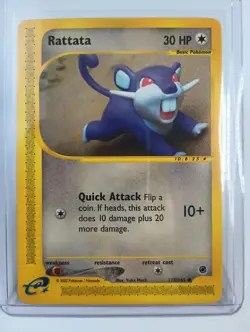 Rattata 128/165 Expedition Base Set Common Vintage Pokemon TCG E-reader card - Image 1