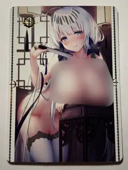 SEXY HEROINE WAIFU Illustrious AZUR LANE ACG PREMIUM TRIM HOLOFOIL CARD NM - Image 1