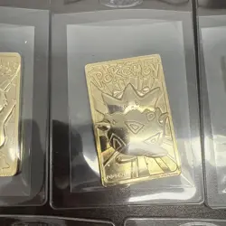 (Set of 5) 1999 23k Gold Plated Pokemon Cards Pikachu Charizard Togepi - Image 3