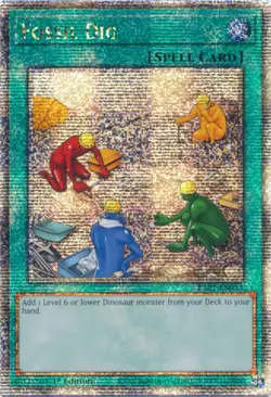 Yu-Gi-Oh Fossil Dig Quarter Century Secret Rare Card RA01-EN053 1st Edition - Image 1