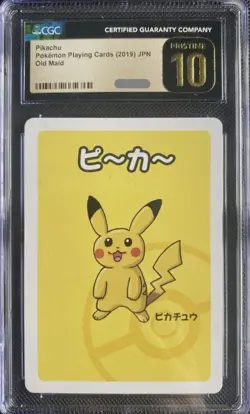 CGC 10 Pristine Pikachu Old Maid Playing Cards 2019 Japanese Pokemon Card - Image 1