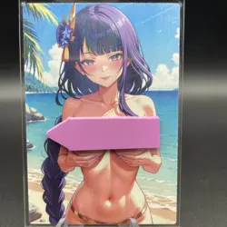 Raiden Shogun Anime Waifu Card Doujin ACG Goddess Holo - Image 1