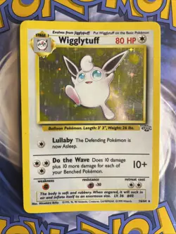 Pokemon TCG Wigglytuff Jungle Holo Card 16/64 Unlimited Rare, MP+ - Image 1