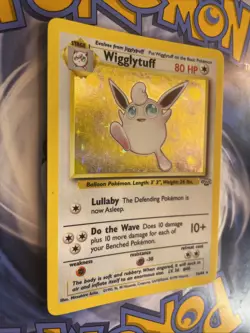 Pokemon TCG Wigglytuff Jungle Holo Card 16/64 Unlimited Rare, MP+ - Image 2