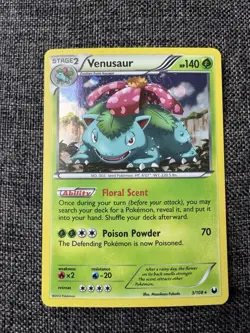 Venusaur 3/108 Dark Explorers Cosmos Holo Rare HD SWIRL Near Mint Pokemon Card - Image 3