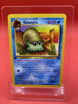 1st Edition Omanyte - NM Non Holo - Vintage WotC 52/62 Fossil Set Pokemon Card - Image 1