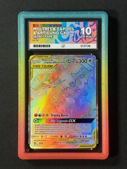 ACE 10 Moltres & Zapdos & Articuno GX 69/68 Pokemon Card Hidden Fates GEM MINT - Image 1