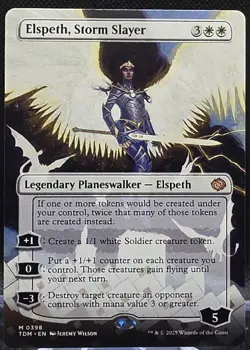 Elspeth, Storm Slayer #398 Tarkir: Dragonstorm Borderless Regular Mythic - Image 1