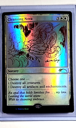 2023 MTG Magic the Gathering Secret Lair Sketch Foil #730 Cleansing Nova Rare - Image 1