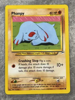 Phanpy 76/105 Pokemon TCG Neo Destiny Vintage Card Regular (Light Play) 1 - Image 1