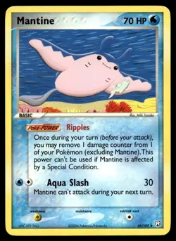 Mantine 45/109 Pokemon Card Team Rocket Returns Uncommon 70 HP Lightly Played KN - Image 1