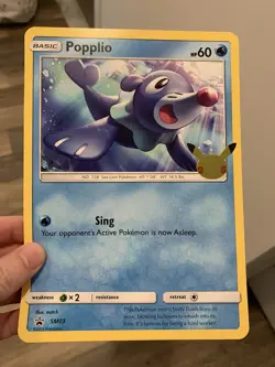 FIRST PARTNER ALOLA Pokemon Jumbo Popplio Oversized Card 25th Anniversary MINT - Image 1