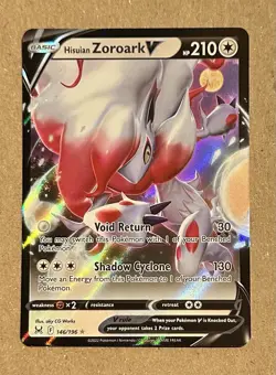 Hisuian Zoroark V 146/196 Ultra Rare - 2022 Pokemon Lost Origin NM - Image 1