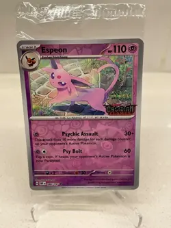 Espeon Best Buy Promo SEALED Pokemon Obsidian Flames 86/197 Reverse Holo - Image 1