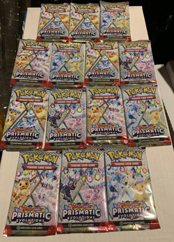 POKEMON PRISMATIC EVOLUTIONS FACTORY SEALED BOOSTER PACK LOT OF 14 PACKS - Image 1