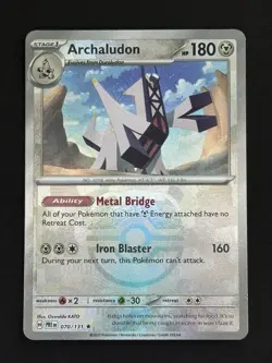 Pokemon TCG Archaludon (Master Ball Pattern)- SV: Prismatic Evolutions (070/131) - Image 1