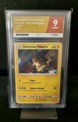 2019 Pokemon Sun & Moon Detective Pikachu Holo 10/18 Ace 9 - Image 1