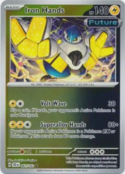 Iron Hands 061/162 - Pokemon TCG Temporal Forces (2024) - NM - Reverse Holo - Image 1