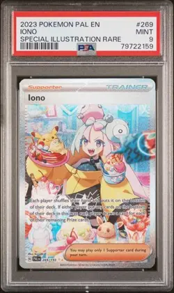 PSA 9 Iono 269/193 Pokemon SV Paldea Evolved Special Illustration Rare SIR - Image 1
