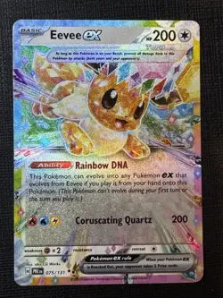 Pokemon TCG Eevee EX 075/131 Prismatic Evolutions Near Mint Condition - Image 1