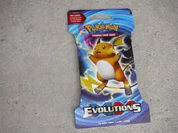 POKEMON XY EVOLUTIONS SLEEVED BOOSTER PACK RAICHU BLISTER PACKS 2016 BOOSTERS - Image 1