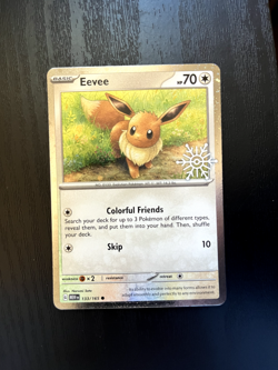 Eevee 133/165 Holiday Snowflake Stamp Promo Pokemon Card | NM - Image 1
